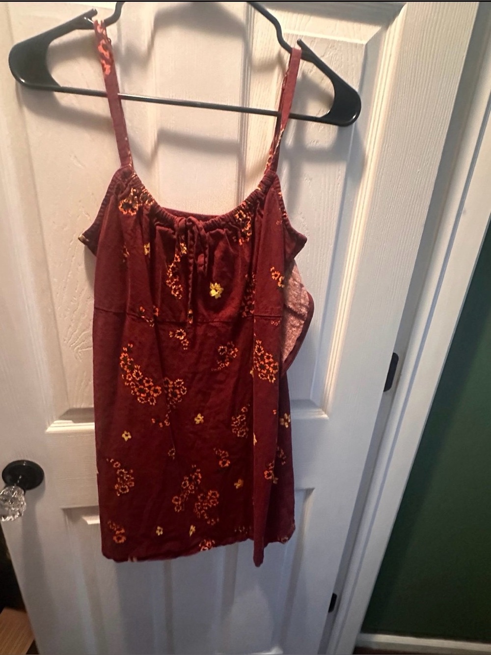 Women’s Floral Embroidered Burgundy dress